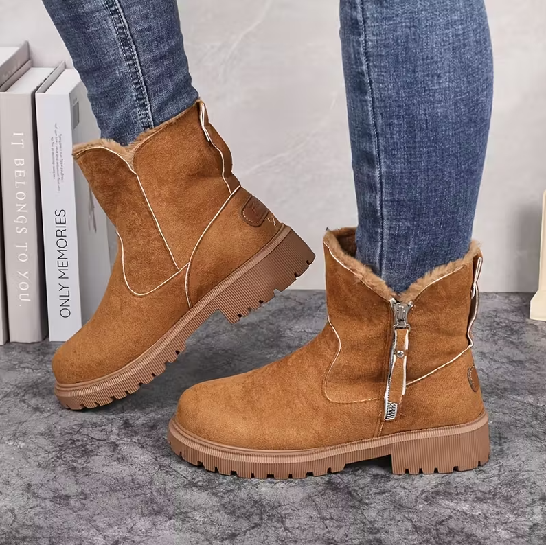 🎄Early Christmas Sale 50%❤️ CozyStep™ Orthopedic Fur-Lined Ankle Boots for Fall & Winter