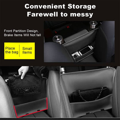 NUEVO MODELO - OFERTA CALIENTE 45%🔥Bolsillo de almacenamiento para auto, organizador de bolsa de almacenamiento para colgar en el medio del asiento del auto