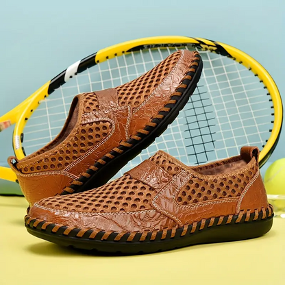 Early Summer Sale 49%🔥 Mens' Summer Slip-on Shoes, Breathable Mesh Leather Loafers