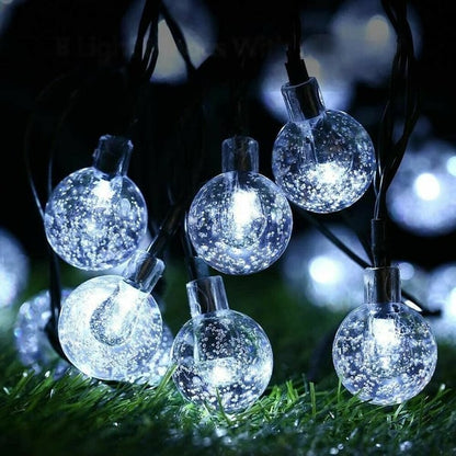 Luces LED de cadena para exteriores con energía solar, impermeables