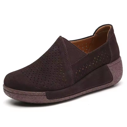 Primavera y verano 50% de descuento💝 Zapatos planos ortopédicos de plataforma para mujer, mocasines de cuero cómodos