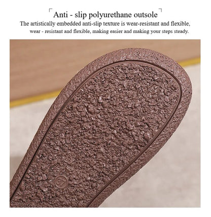Primavera y verano 50% de descuento💝 Zapatos planos ortopédicos de plataforma para mujer, mocasines de cuero cómodos