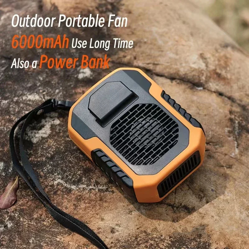 Summer Sale 50% Off🔥 2025 Smart AI Long-lasting Battery Powerful Portable Waist Clip Fan, Wearable Hanging Neck Fan