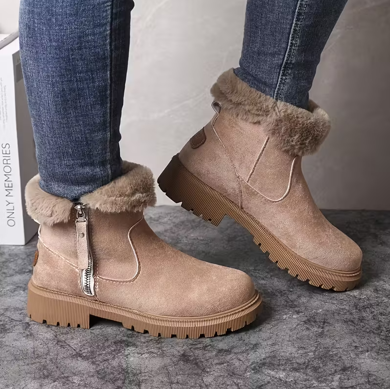 🎄Early Christmas Sale 50%❤️ CozyStep™ Orthopedic Fur-Lined Ankle Boots for Fall & Winter