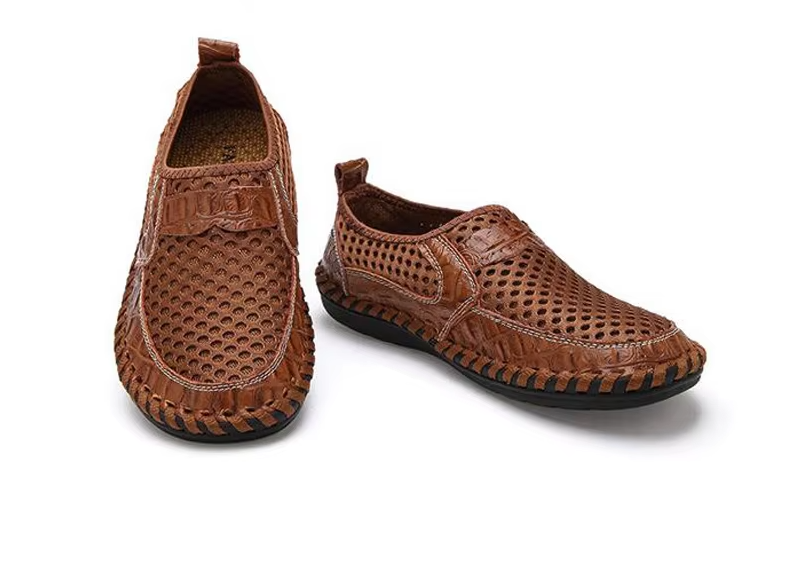 Early Summer Sale 49%🔥 Mens' Summer Slip-on Shoes, Breathable Mesh Leather Loafers
