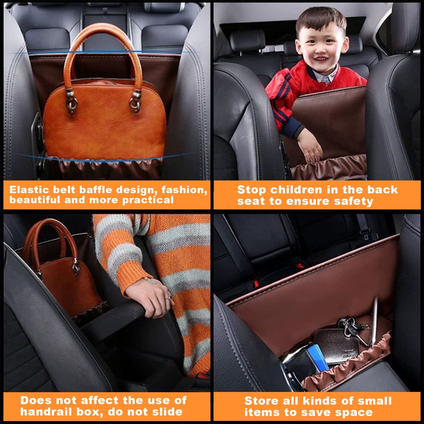 NUEVO MODELO - OFERTA CALIENTE 45%🔥Bolsillo de almacenamiento para auto, organizador de bolsa de almacenamiento para colgar en el medio del asiento del auto